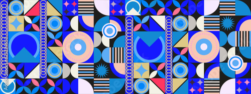 vector gradient mosaic YouTube channel art template