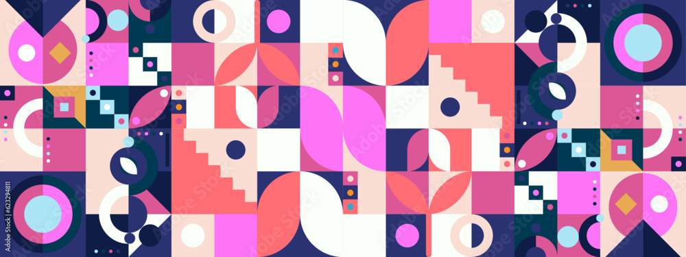 vector flat mosaic background with geometric shapes vector flat mosaic background with geometric shapes