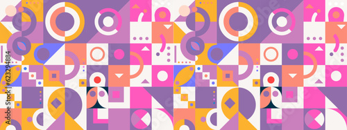 vector colorful geometric shapes mosaic background