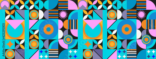 vector gradient mosaic YouTube channel art template