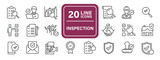 Inspection line icons. Editable stroke. For website marketing design, logo, app, template, ui, etc. Vector illustration.