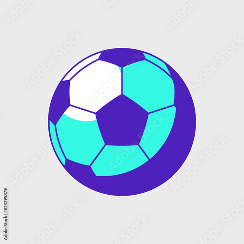 Football soccer ball isometric vector illustration