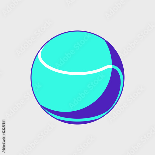 Tennis ball isometric vector illustration