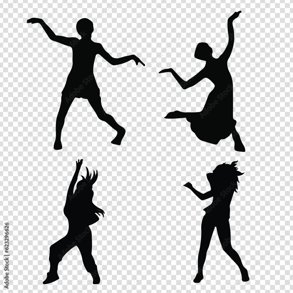 female dance pose vector file