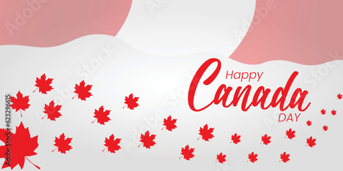 canada day banner design with flag vector file