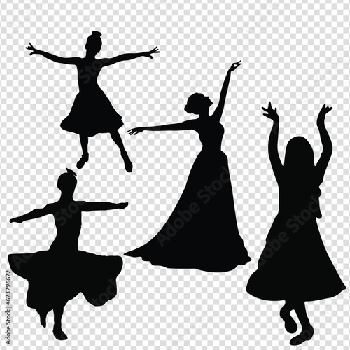 women dancing pose vector file