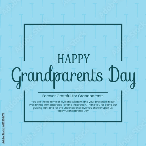 happy grandparents day wishing post vector file