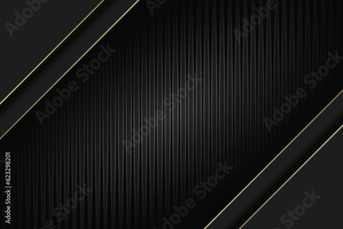 dark black background with gradient and golden lines vector file