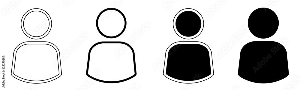 Black and white illustration of a photo profile. Photo profile icon collection with line. Stock vector illustration. Black and white illustration of a photo profile. Photo profile icon collection with line. Stock vector illustration.