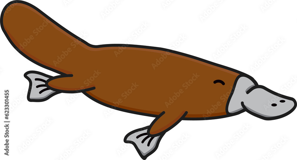 Cartoon Australian Platypus 