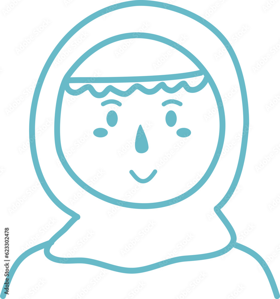 cute hijab girl character illustration cute hijab girl character illustration