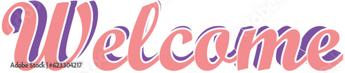 welcome vector text effect