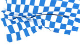 Digital png illustration of blue and white flag on transparent background