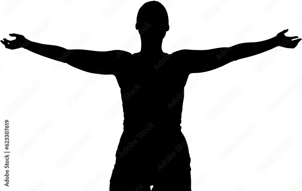 Digital png illustration of woman silhouette on transparent background