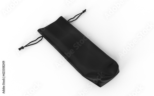 black leather handbag