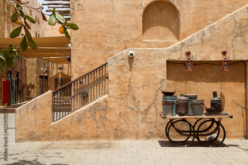 Traditional arab street in the old town Dubai