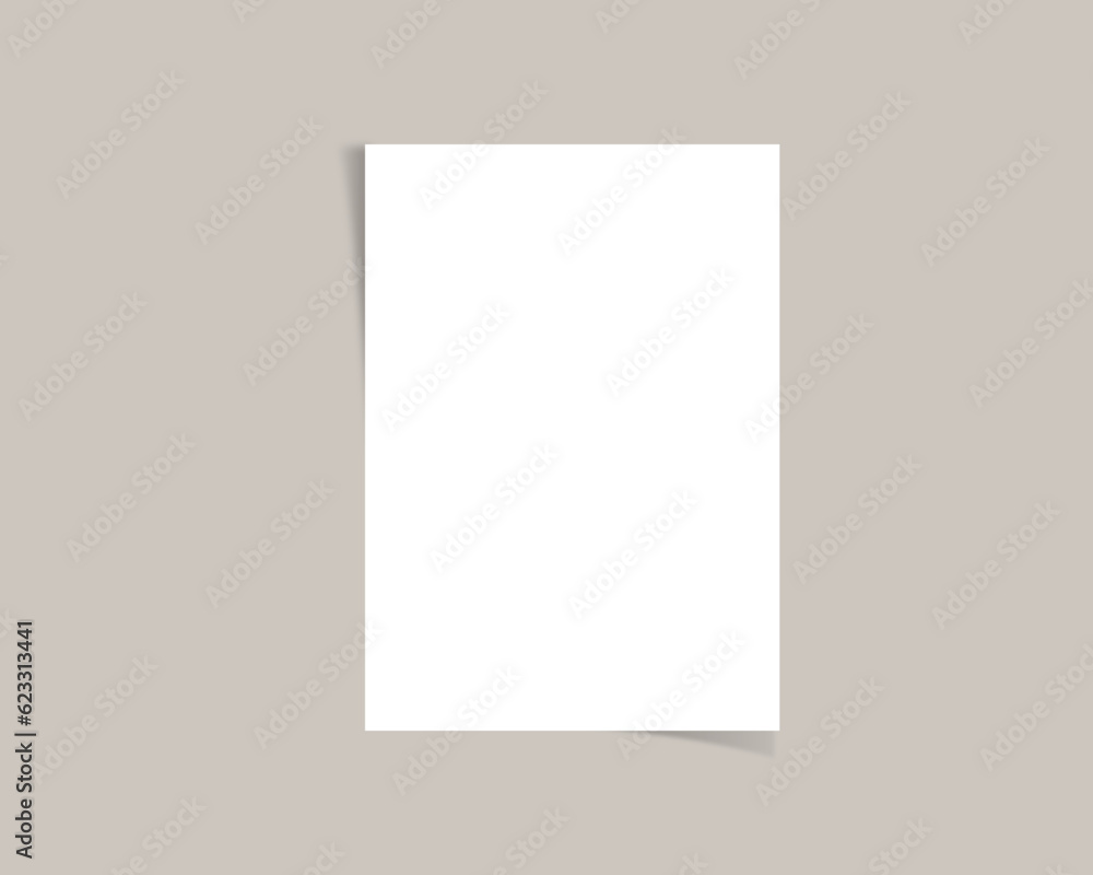 A4 booklet paper mock-up on grey background A4 booklet paper mock-up on grey background