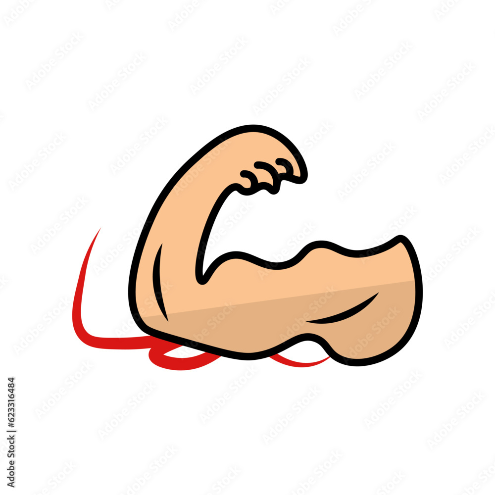 Cool muscle icon. Biceps. Vector. Cool muscle icon. Biceps. Vector.