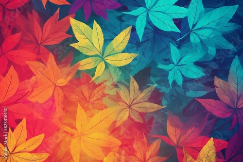 colourful leaves background