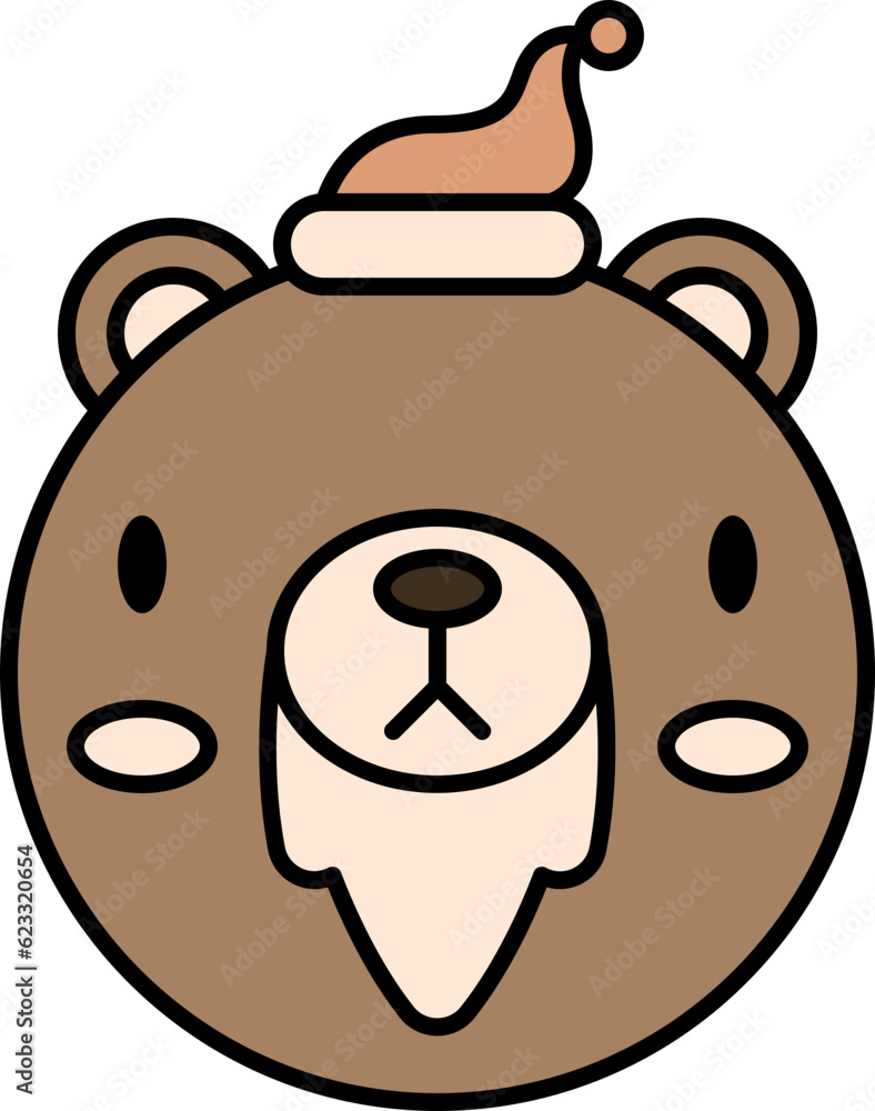 Bear halloween line filled icon. Halloween icon simple style. Bear halloween line filled icon. Halloween icon simple style.