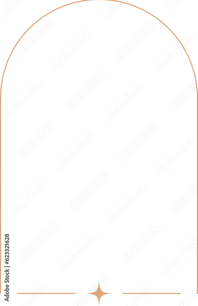 Obraz premium Linear Boho Aesthetic Arch Frame