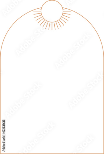 Linear Boho Aesthetic Arch Frame