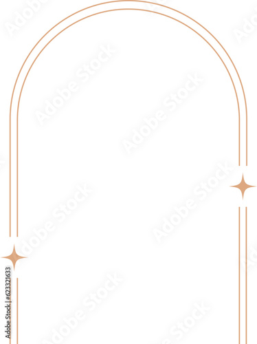 Linear Boho Aesthetic Arch Frame