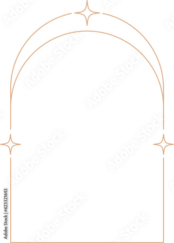Linear Boho Aesthetic Arch Frame