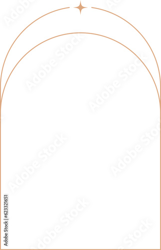 Linear Boho Aesthetic Arch Frame