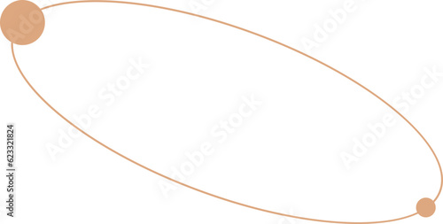 Linear Boho Aesthetic Oval Frame