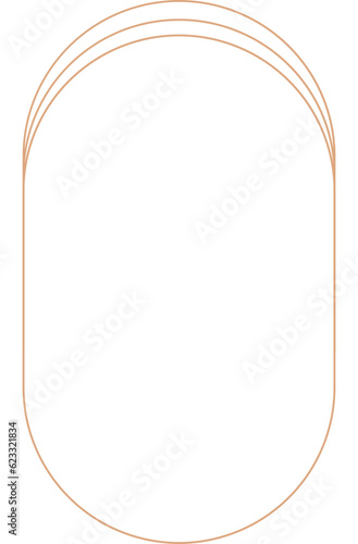 Linear Boho Aesthetic Oval Frame