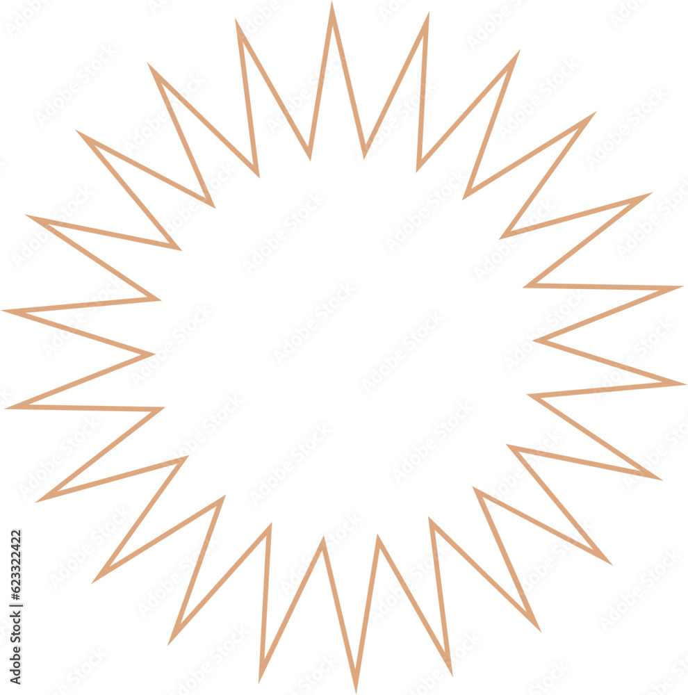 Linear Boho Aesthetic Sun Icon