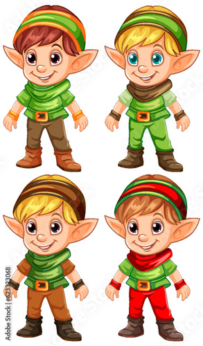 Cute Chrustmas eld cartoon character