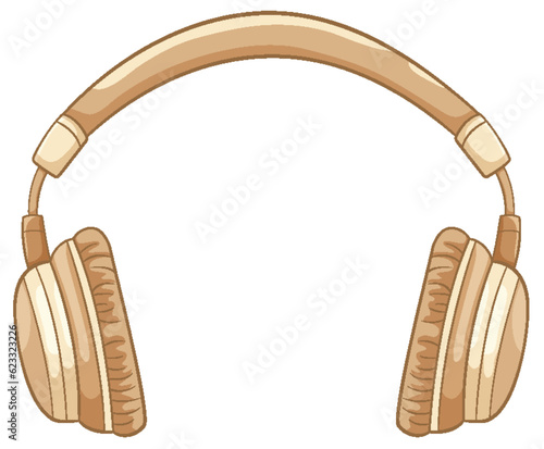 Headphone gadget cartoon isolated