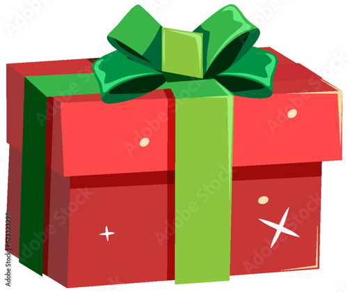 Cute red gift box