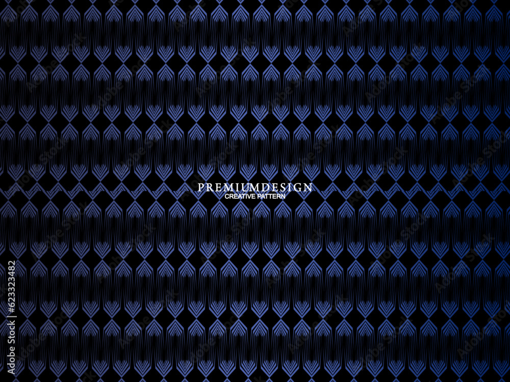 Fototapeta premium Premium background design with diagonal dark blue stripes pattern. Vector horizontal template for digital lux business banner, contemporary formal invitation, luxury voucher, prestigious gift certific