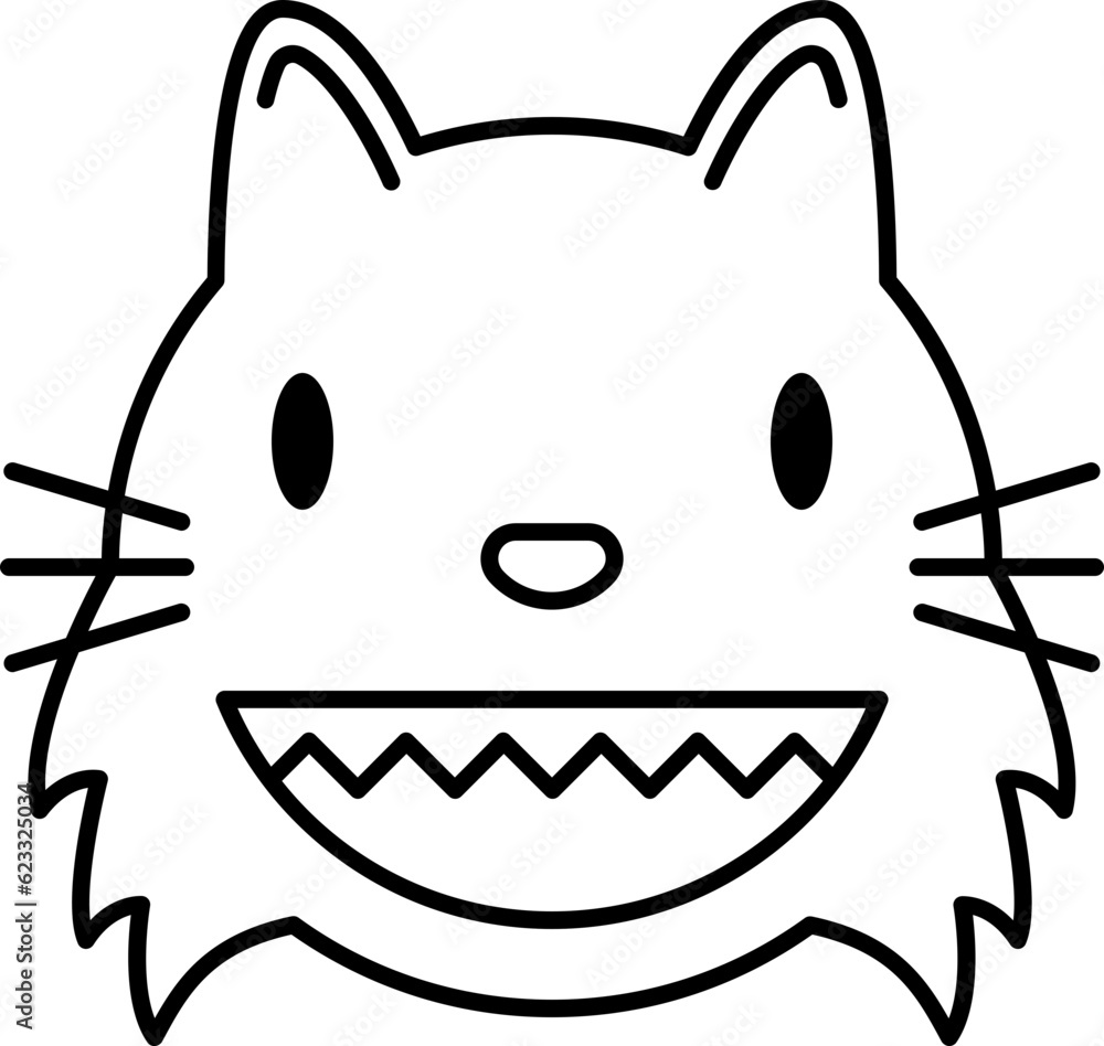 Werewolf line icon. Face halloween icon simple cartoon style. Werewolf line icon. Face halloween icon simple cartoon style.