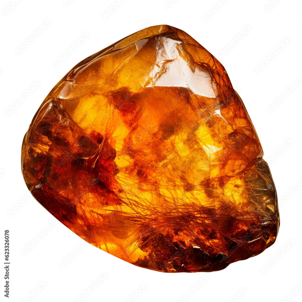 Amber fossil. transparent background Amber fossil. transparent background