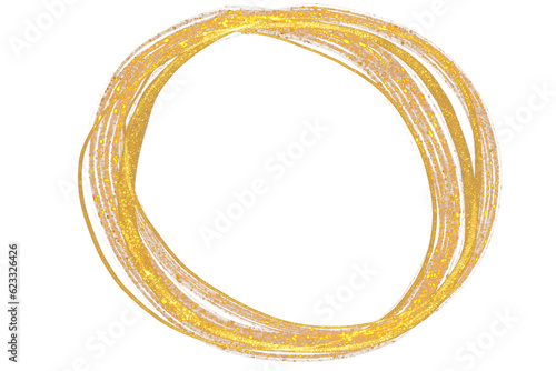 Luxury gold line circle
