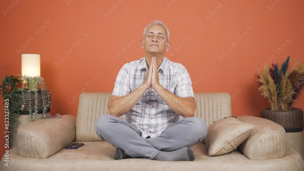 The meditating man. The meditating man.