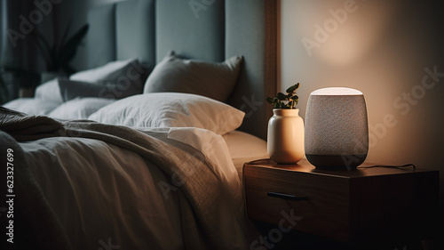 ベッドルームにあるボイスアシスタント・音声アシスタント