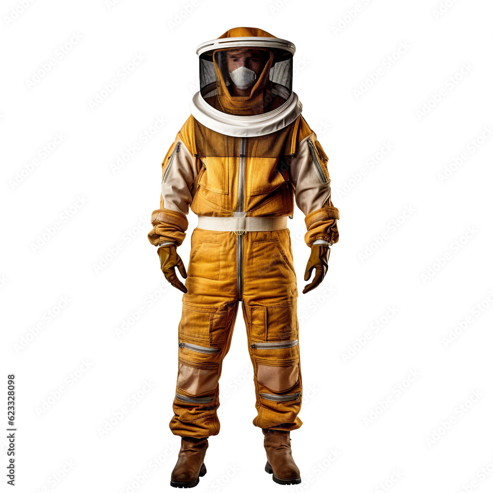 Beekeeping suit . isolated object, transparent background