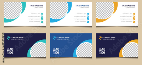 Elegant clean creative modern professional medical healthcare dental doctor name visiting business card design template.