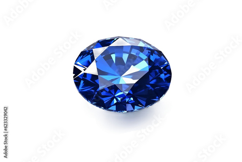 Blue sapphire. isolated object  transparent background