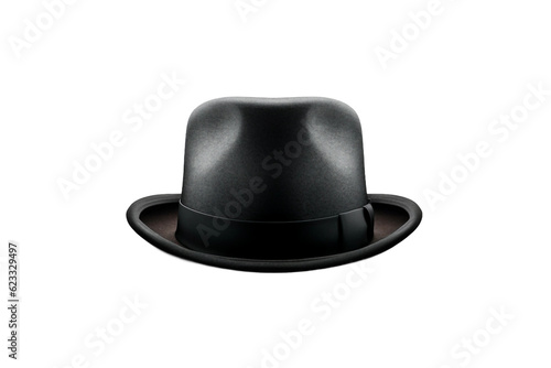 Bowler hat. isolated object, transparent background