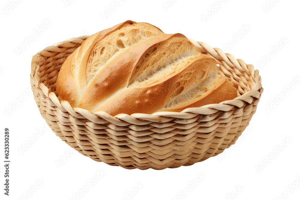 Bread dough proofing basket. isolated object, transparent background Bread dough proofing basket. isolated object, transparent background