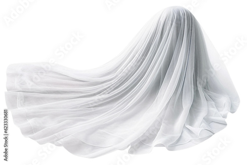 Bridal veil. isolated object, transparent background