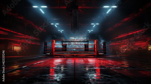 Boxing ring. Generative Ai