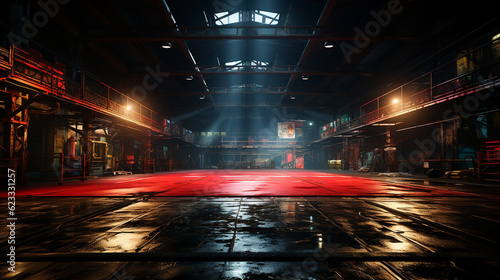 Boxing ring. Generative Ai