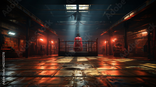 Boxing ring. Generative Ai
